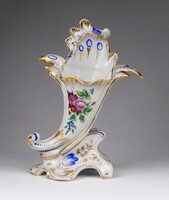 1X741 Antik barokkos, bőségszaru alakú, Fischer & Reichenbach porcelán díszváza 16.8 cm