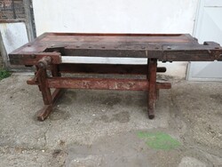 Antik gyalupad régi satupad népi munka asztal satu asztal