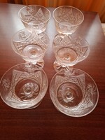 Kristály pezsgős poharak