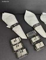 Zepter rozsdamentes szalvétagyűrű X164 IW 6db nemesacél szalvétagyűrű inox króm fényes ÚJ!