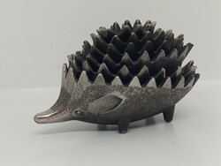 Walter Bosse stílusú retro fém sün / sündisznó hamutartó 6 részes, komplett szett, szép állapotban