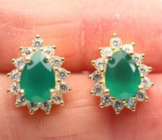 925 ezüst achát fülbevaló