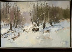 Glaubitz 60*90- es olajfestmény eredeti keretében