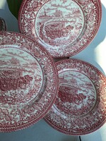 Vidéki jelenetes Angol ironstone lapostányérok