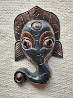 Ganesha, Ganesa falimaszk, falidísz fából, 27 cm