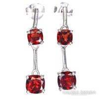 925 ezüst gránát fülbevaló