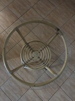 Nád bambusz kör alakú asztal dohányzóasztal üveglappal