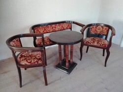 Art Deco Ülőgarnitúra asztallal