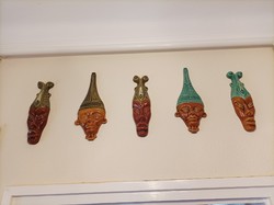 Art deco kerámia falimaszkok