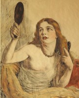 (N) Prihoda István (1891-1956) : Fésülködő