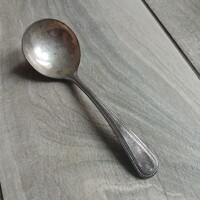 Pazar régi ezüstözött lekváros kanál (13x4 cm)