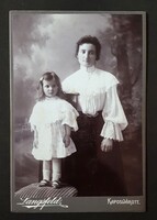 Langsfeld Mor M. fényképész Kaposvár kabinet-fotó