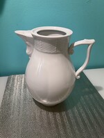 Herendi fehér kosármintás teás kancsó