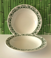 2 DB ALFÖLDI RITKA MINTÁS PORCELÁN MÉLY TÁNYÉR ,PÓTLÁSNAK