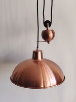 Ipari  loft stílusú Réz állítható magasságú függő lámpa ALKUDHATÓ