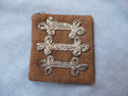 Régi katonai rangjelzés hímzett parolin Horthy kor rangjelzés v cserkész parolin hímzett felvarró