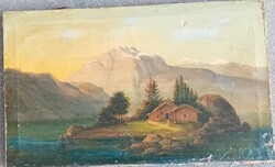 Alexandre Calame.:  Romantikus táj hegyekkel