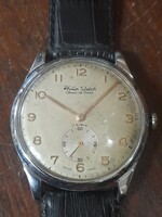 Swiss Philip Watch Chaux De Funds,17 Rubis Jumbo  Acél Tokos Karóra,Óra.38 mm.