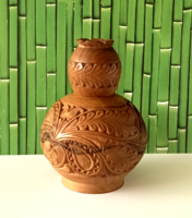 RÉGI FARAGOTT NÉPMŰVÉSZETI ZWACK UNIKUM ÜVEG,PALACK