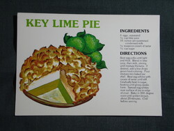 Képeslap,USA,Florida,Key West,Key lime pite recept,1985-