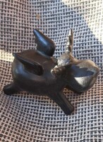 Kerámia szárnyas bika / szarvas figura – modern dekoráció