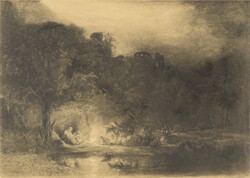 Rembrandt (R. Harmensz van Rijn) : Tábortűznél