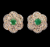 Valodi Smaragd 925 Ezust Ròzsa Arany Fülbevalò