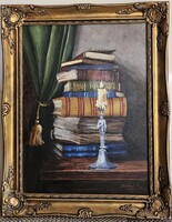 Szilárd Anikó: Esti versek; olajfestmény, nagyszerű ajándék