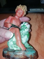 Kerámia fiú Szécsi 14 cm hibátlan állapotban