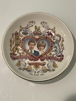 Charles és Diana házasságkötési emlék tál