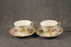 Zsolnay pillangós kávés csészék aljjal 755