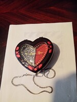 Valentin napra:  Olasz 925-ös  ezüst nyaklánc  + szív alakú ékszeres doboz " I love you" felirattal