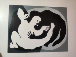 Victor Vasarely Bírkózók 1988