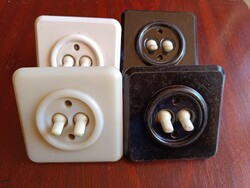 Falba süllyesztett dupla villanykapcsoló