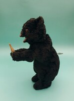 Régi retro felhúzható szovjet orosz CCCP játék mackó óraműves mackó üveggel