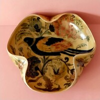 ZSOLNAY asztalközép-pávával-1865-ből!!-KLEIN ÁRMIN