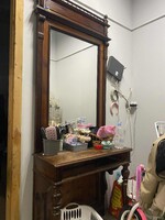 Kiváló állapotú art deco / neobarokk bútorcsomag – heverő, komód és tükörasztal