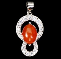 Narancs opal  925 Ezust Medál