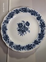 Antik XIX.századi B.W.M.& Co. hatalmas 30 cm átmérőjű cauldon kék táltál