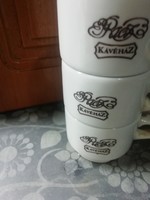 Alföldi porcelán ritka reklám kávéházi csészék 3 db  ﻿Hihetetlen aukciók és akciók