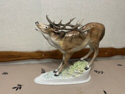 Herendi Porcelán Szarvas figura, Szarvas bőgés címmel