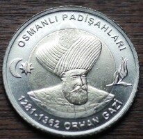 Törökország emlék 1 török font 2024 (Orhan Ghazi)
