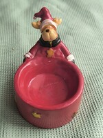 Kerámia Mikulás díszítéses gyertyatartó  eladó!