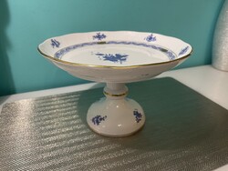 Herendi kék Apponyi mintás talpas kínáló