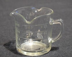 Üveg mérőedény három csőrös ( tartó ) 1 csésze ( cup ) osztásai , sütés , főzés konyhai 10,5 x 8,5