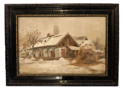 Painting by Lajos Szlányi
