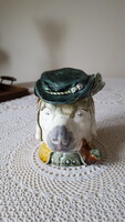 Régi,osztrák majolika dohánytartó