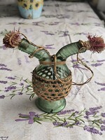 Fonott 2 lyukú díszüveg  eladó!