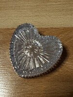 Szív alakú üveg ékszertartó