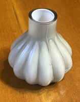 KICSI ZÖLDES SZÜRKE SZÍNŰ, 2 RÉTEGŰ ÜVEG VIRÁG VÁZA 7 CM